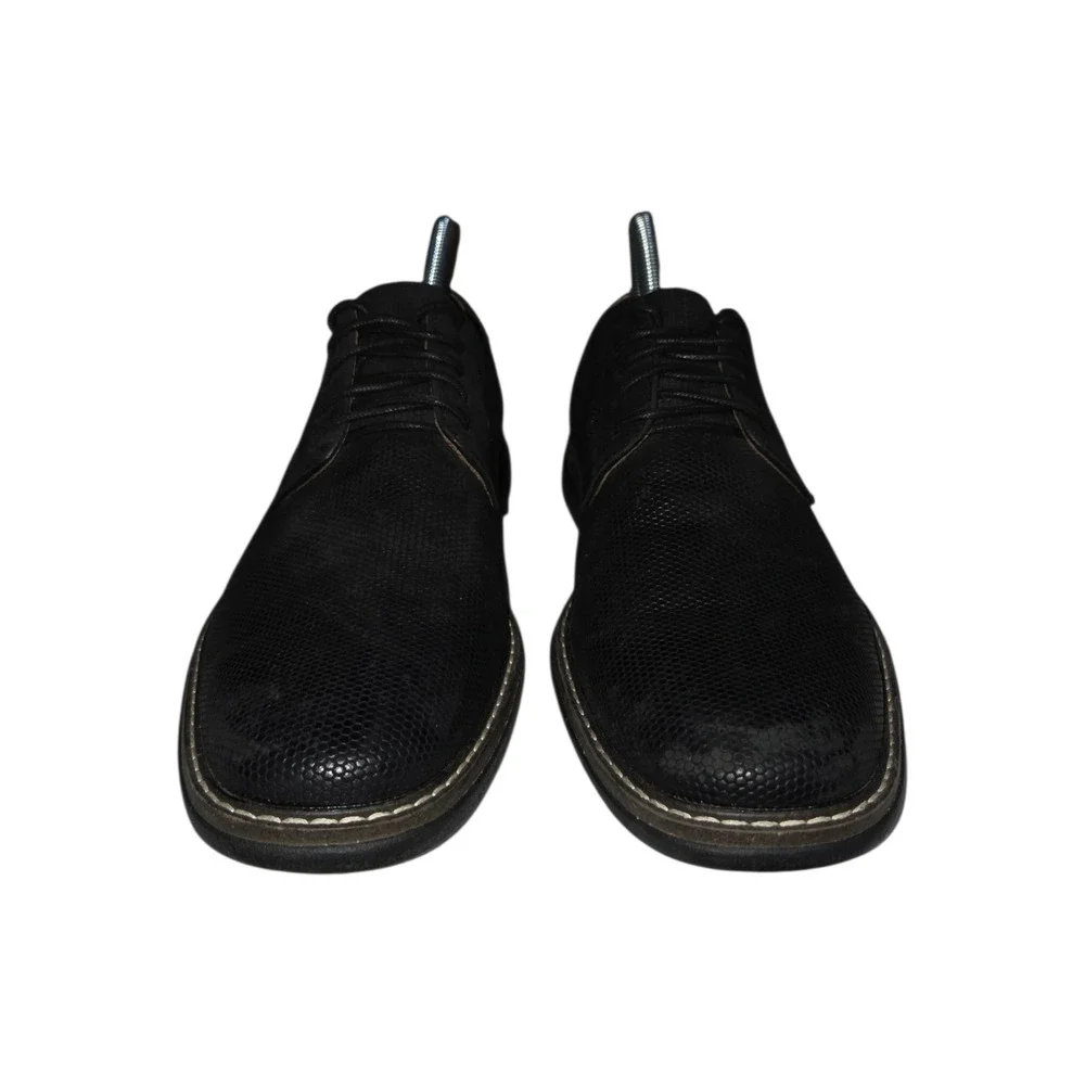Freeman Milton Mens Black Textured Derby‎ Dress Shoes Size 8